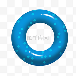蓝色圆点图片_游泳圈素材