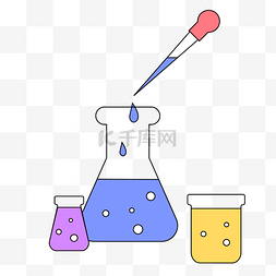 玻璃容器化学图片_正在测量瓶中实验