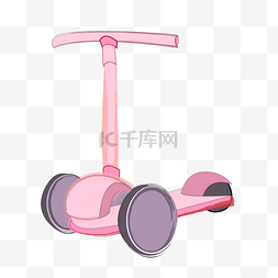 滑板车png图片_儿童节玩具粉色滑板车