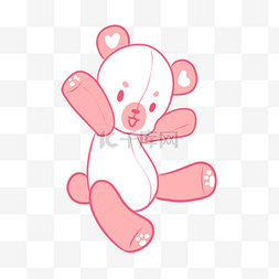 可爱的粉色玩具小熊