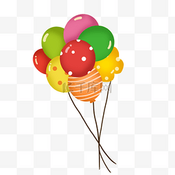 儿童气球卡通图片_卡通矢量彩色气球装饰素材