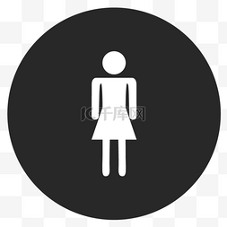 卡通女厕图标设计