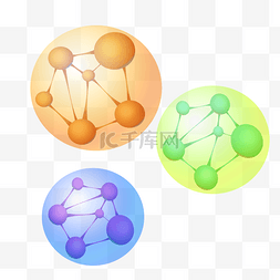 分子原子图片_彩色化学分子