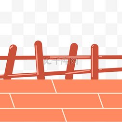 地砖纹理图片_橙色创意栏杆建筑元素