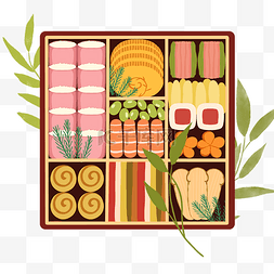 日本传统节日osechi ryori食物