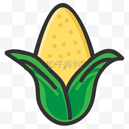 创意玉米剪影矢量素材