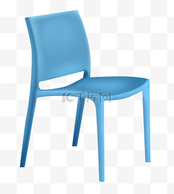 椅子座位图片_蓝色椅子家具插画