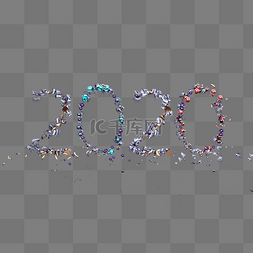 3d字体图片_创意鼠年文字2020