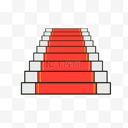 楼梯地毯图片_红色地毯楼梯插图