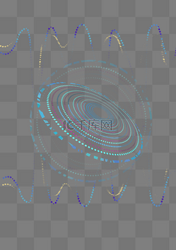 科技粒子线条图片_科技粒子流动光感元素