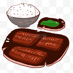 小吃食物卡通插画