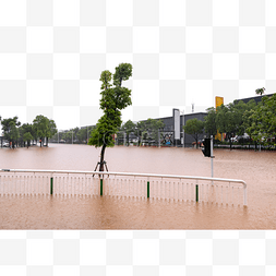 郑州加油河南加油图片_暴雨内涝被淹的街道