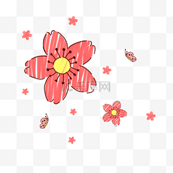 樱花矢量卡通图片_手绘卡通粉色樱花