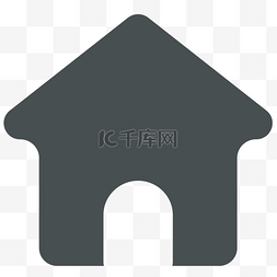 黑色房子建筑图标