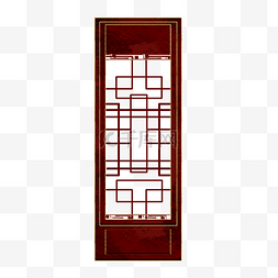 中式红色门框