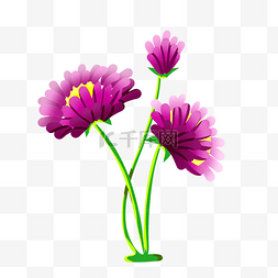 紫色植物花朵元素