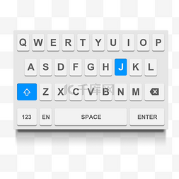 手机界面展示图片_24字母键盘