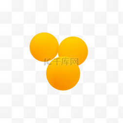 三个手机模型图片_三个黄色乒乓球