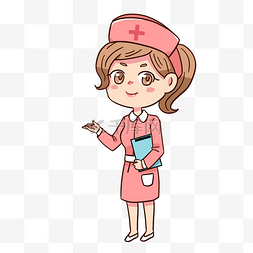 手绘护士人物图片_卡通可爱手绘护士人物