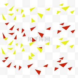 黄色红色的不规则几何形状