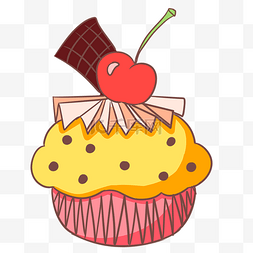 奶油蛋糕装饰插画图片_烘焙蛋糕装饰插画