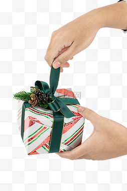 圣诞节彩带包装礼盒