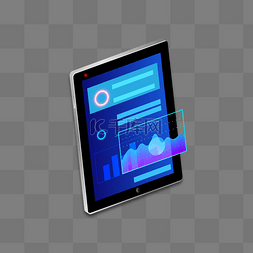 平板科技图片_蓝色科技3d炫光电子设备