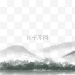 水墨画创意图片_中国风山水水墨画