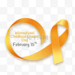 黄丝带图片_international childhood cancer day渐变黄