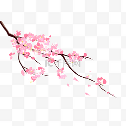 带樱花的富士山图片_春天粉色樱花