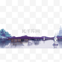 杭州西湖边框图片_杭州西湖景色