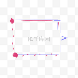 线条标题蓝色图片_手绘小清新简约对话框