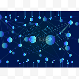 圆球科技线条线条图片_蓝色圆球科技装饰