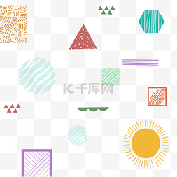 几何正方形图片_圆形几何图案