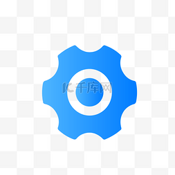 分销图标图片_蓝色设置图标免抠图