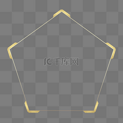 五边形图片_金属质感效果五边形边框