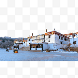 一层外景图片_内蒙古包头冬季五当召建筑外景