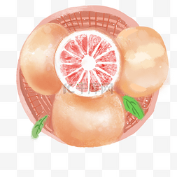 红肉柚子图片_红心柚子香柚