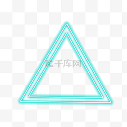 蓝色光效三角框