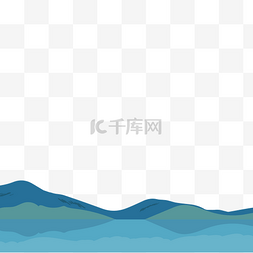 蓝色的山峰免抠图