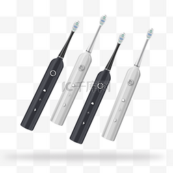 拿牙刷牙膏的牙图片_黑色的电动牙刷