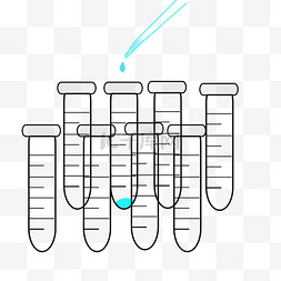 实验器材蓝色生物试管 