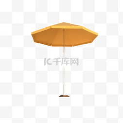 黄遮阳伞