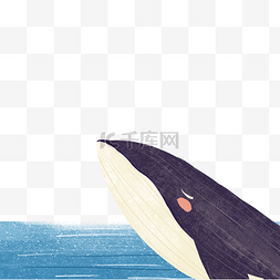 蓝色海洋鲸鱼图片_可爱的鲸鱼免抠图