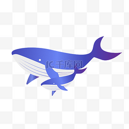 海豚免扣图片_矢量免扣卡通鲸鱼