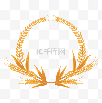 金色橄榄枝麦穗
