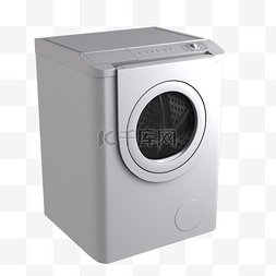 灰色立体滚筒洗衣机元素