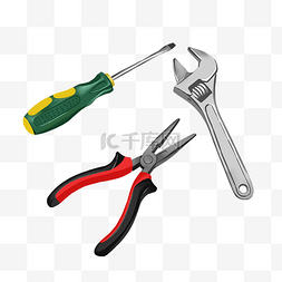 螺丝刀和钳子图片_工具扳手和钳子