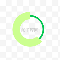 绿色圆环数据图标