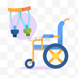 医疗蓝色轮椅